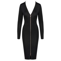 COTTELLI - Robe noire à manches longues de Cottelli