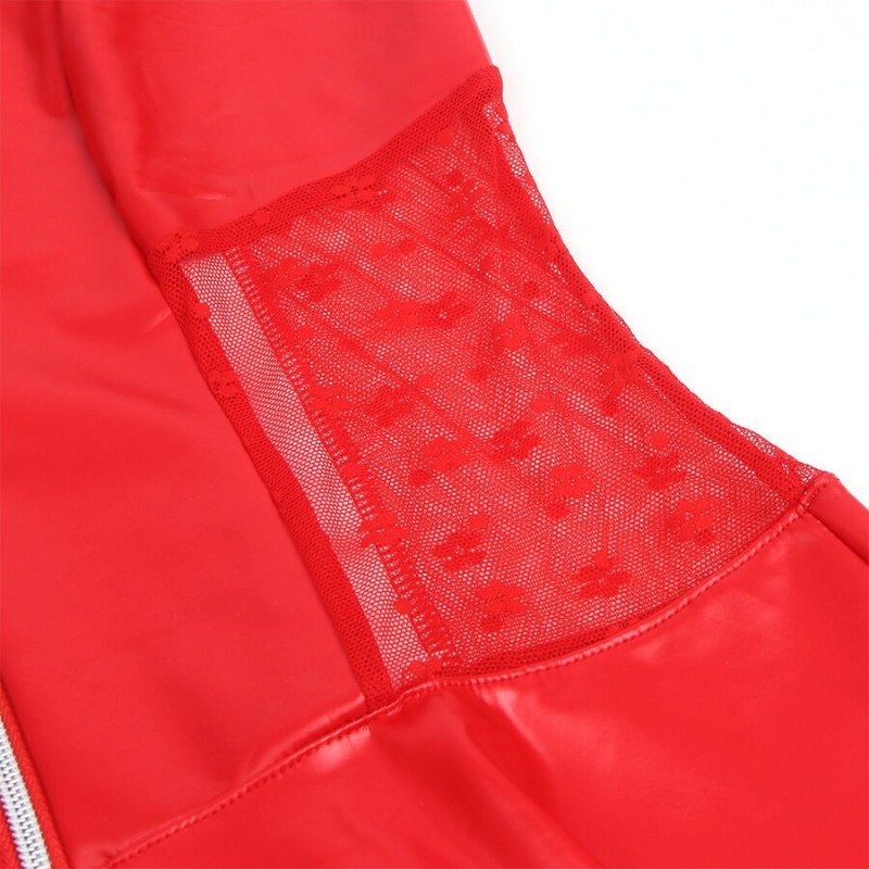 SUBBLIME - ROBE EN CUIR ROUGE - S/M
