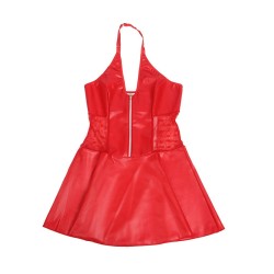 SUBBLIME - ROBE EN CUIR ROUGE - S/M