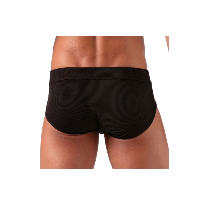 Absolu Male - Slip avec lacets Laced Noir M/L