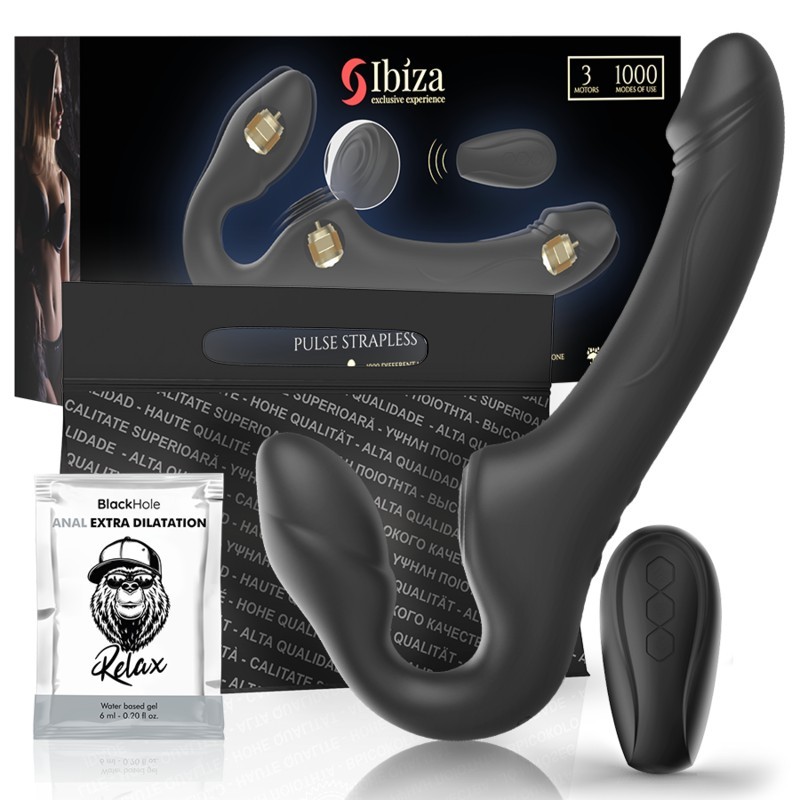 IBIZA - STRAP ON AVEC BOUTON-POUSSOIR DE TÉLÉCOMMANDE