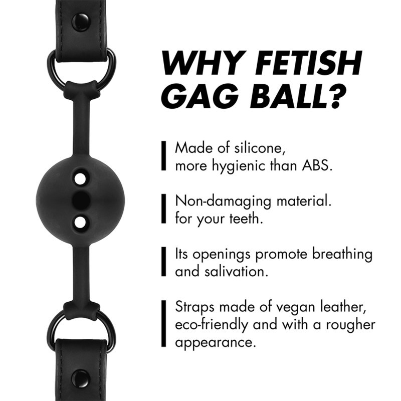 FETISH - BÂILLON À BOULE EN SILICONE RESPIRANT