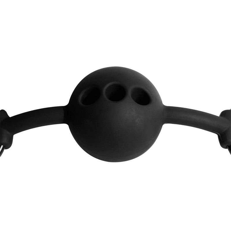 FETISH - BÂILLON À BOULE EN SILICONE RESPIRANT