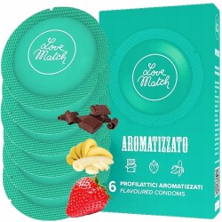 Préservatifs aromatisés Aromatizzato x6 -  love match