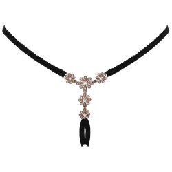 String ouvert bijou de luxe fleurs - cottelli