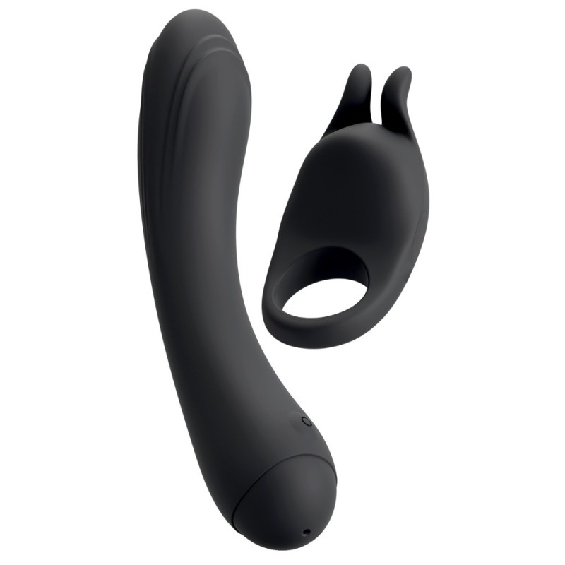 Vibromasseur avec anneau pénien vibrant amovible - Duo vibrator - couples choice