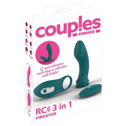 Kit de 3 jouets avec télécommande -Vibromasseur RC 3 en 1-couples choice