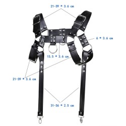 KinkHarness -Harnais Sm Garter Noir -