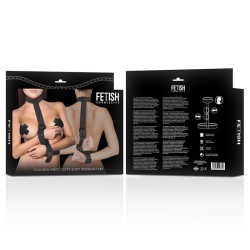 FETISH SUBMISSIVE- ENSEMBLE DE RETENUE CORPS COL ET POIGNETS
