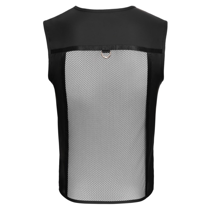 Svenjoymen - T-shirt en résille sans manches