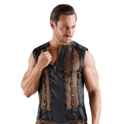 Svenjoymen - T-shirt en résille sans manches