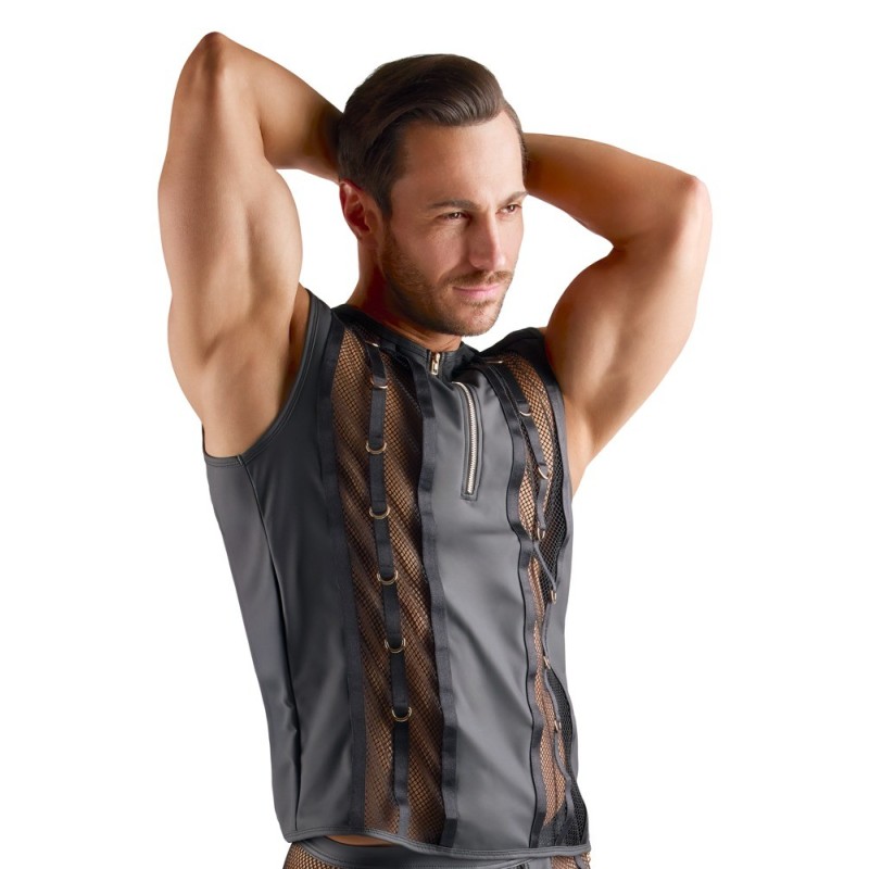 Svenjoymen - T-shirt en résille sans manches