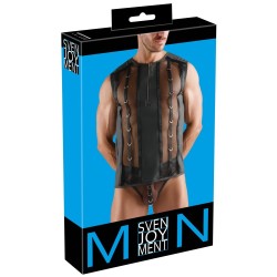 Svenjoymen - T-shirt en résille sans manches