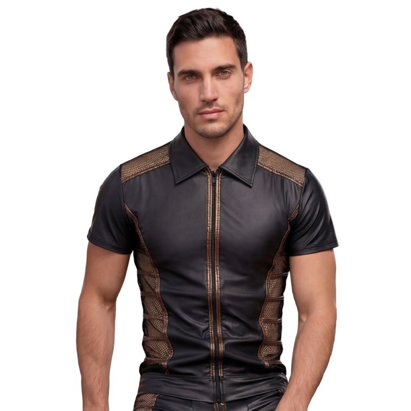 NEK  - T-shirt noir et bronze