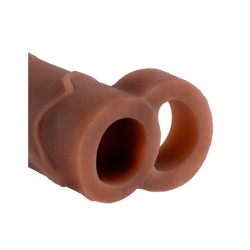 Gaine réaliste Perfect 2 Extension avec anneau- 20 cm Marron