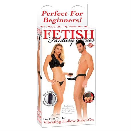 Gode ceinture creux vibrant pour elle et lui Fetish Fantasy PipeDream Noir