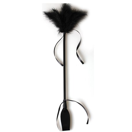 Cravache avec Plumeau noir - 50 cm Secret play