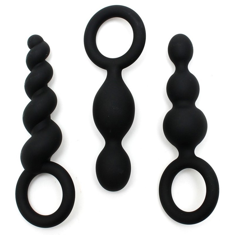 Set 3 Plugs Anals noir Satisfyer