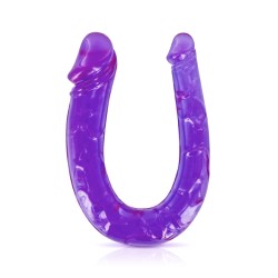 Double Dong réaliste violet Glamy