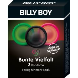 3 preservatifs BILLY BOY colorés