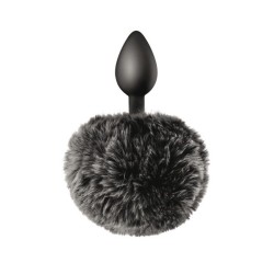 Plug anal noir pompon queue de lapin Sweet Caress