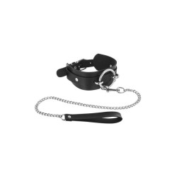 Collier large fétichiste avec anneau et laissse Fetish Tentation