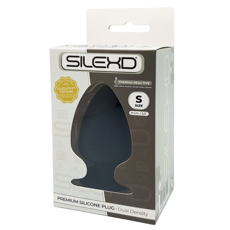 Plug Anal Noir Double Densité S - Ø 4,8 cm Silexd