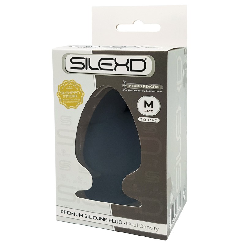 Plug Anal Noir Double Densité M - Ø 5,7 cm Silexd
