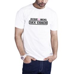 T-shirt Sex Coach blanc - Jacquie et Michel