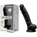 Gode Réaliste Noir Double Densité N° 1 - 17,5 cm Silexd