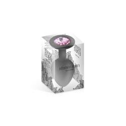 Plug noir bijou rose silicone Cloud 50g Taille M Hidden Eden