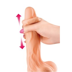 Real max Gode réaliste sur ventouse 22 cm mouvement du prépuce Real Body