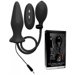 Vibromasseur Anal gonflant noir en silicone Ouch
