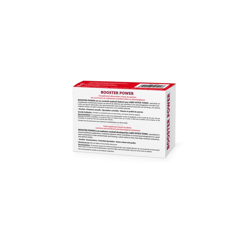 Booster Power sexuel 4 en 1 pour hommes 30 comprimés Labo Intex-Tonic