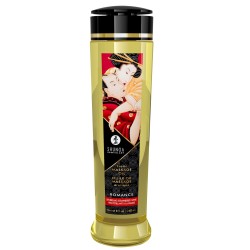 Huile de massage Romance par Shunga Fraise Vin Petillant - 250 ml