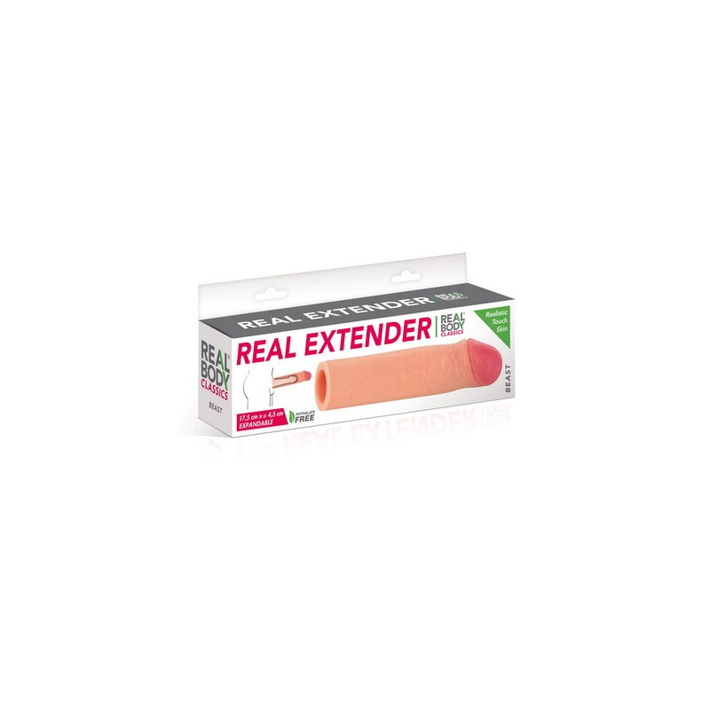 Gaine réaliste d'extension de pénis Beast 17,5 cm Real Body