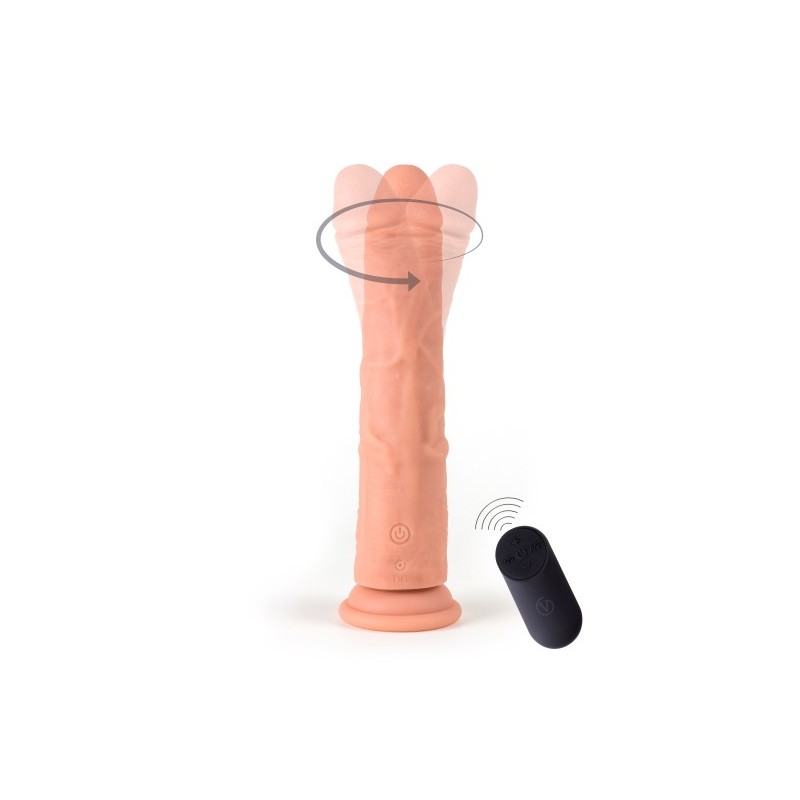 Vibromasseur télécommandé ventouse tournant  23,2 cm USB R8 Virgite