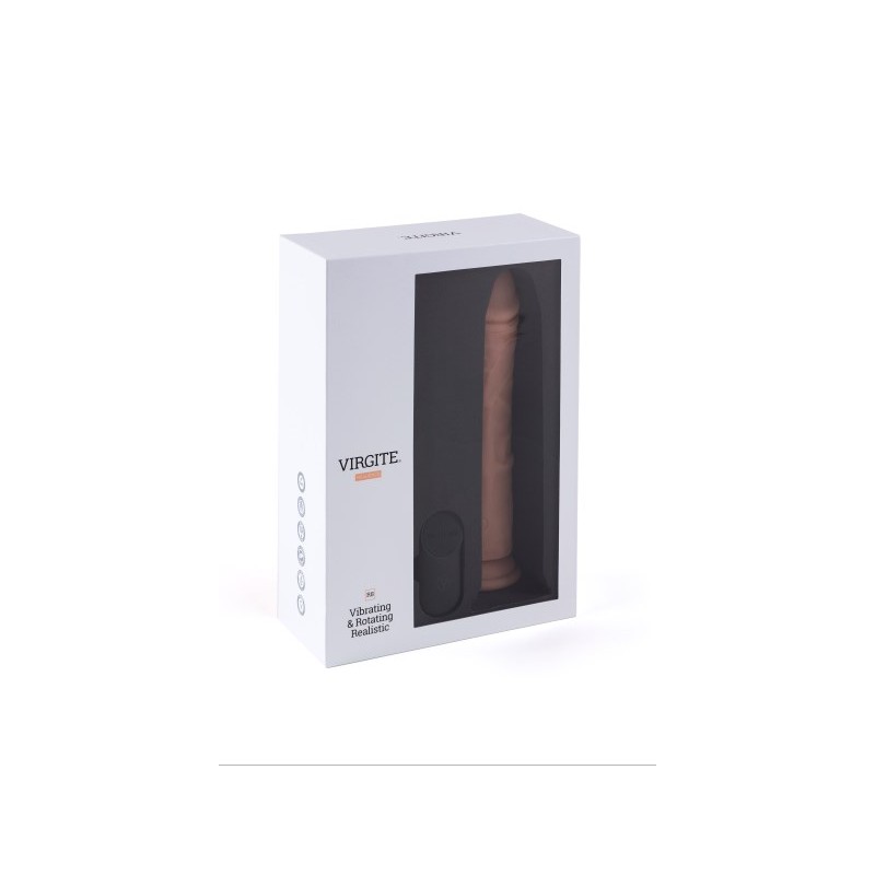 Vibromasseur télécommandé ventouse tournant 23,2 cm USB R8 Virgite