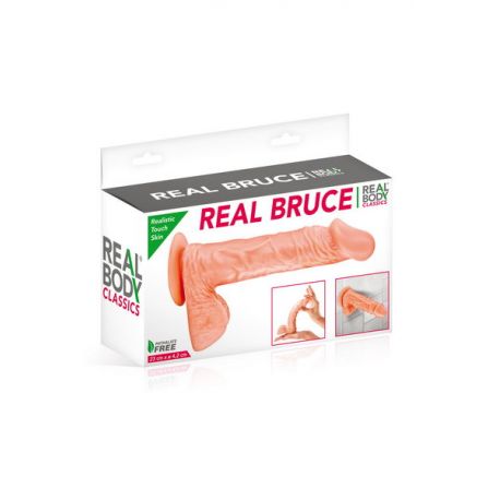 Gode Ventouse Réaliste 23cm 2 couleurs aux choix Bruce Real Body