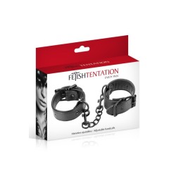 Menottes simili cuir ajustables Fetish Tentation