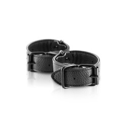 Menottes simili cuir ajustables Fetish Tentation