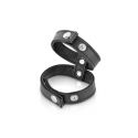 Double cockring simili cuir Fetish Tentation