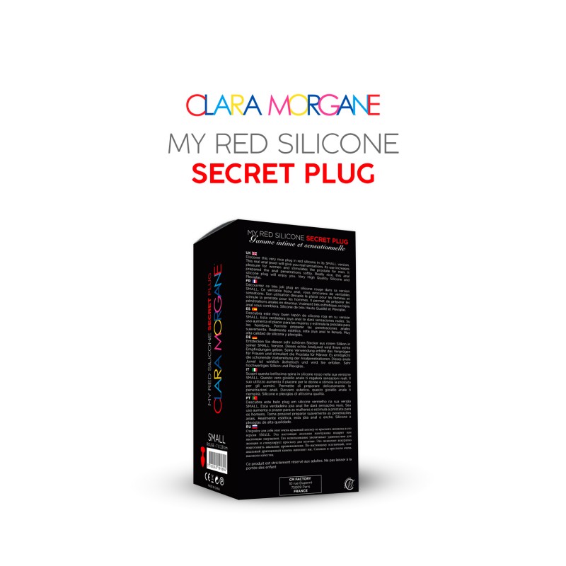 My Red Silicone Secret Plug 2 Tailles aux choix Clara Morgane