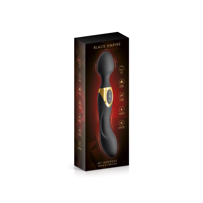 Vibromasseur wand luxe My Goddess USB Black Empire