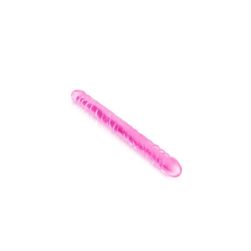 Double dong veiné de 34cm en jelly 2 couleurs aux choix Pure Jelly