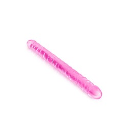 Double dong veiné de 44cm en jelly 2 couleurs aux choix Pure Jelly