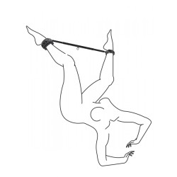 Barre ajustable en métal avec Menottes Easytoys
