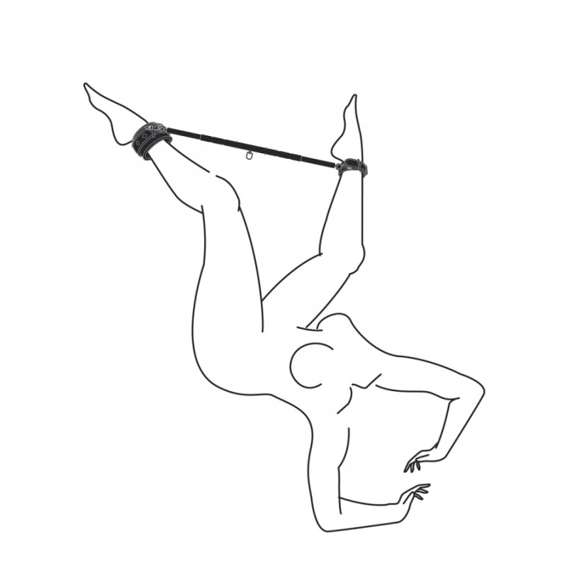 Barre ajustable en métal avec Menottes Easytoys