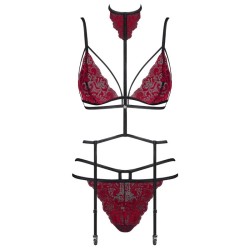 Ensemble 3 pièces Sugestina -  Rouge Obsessive
