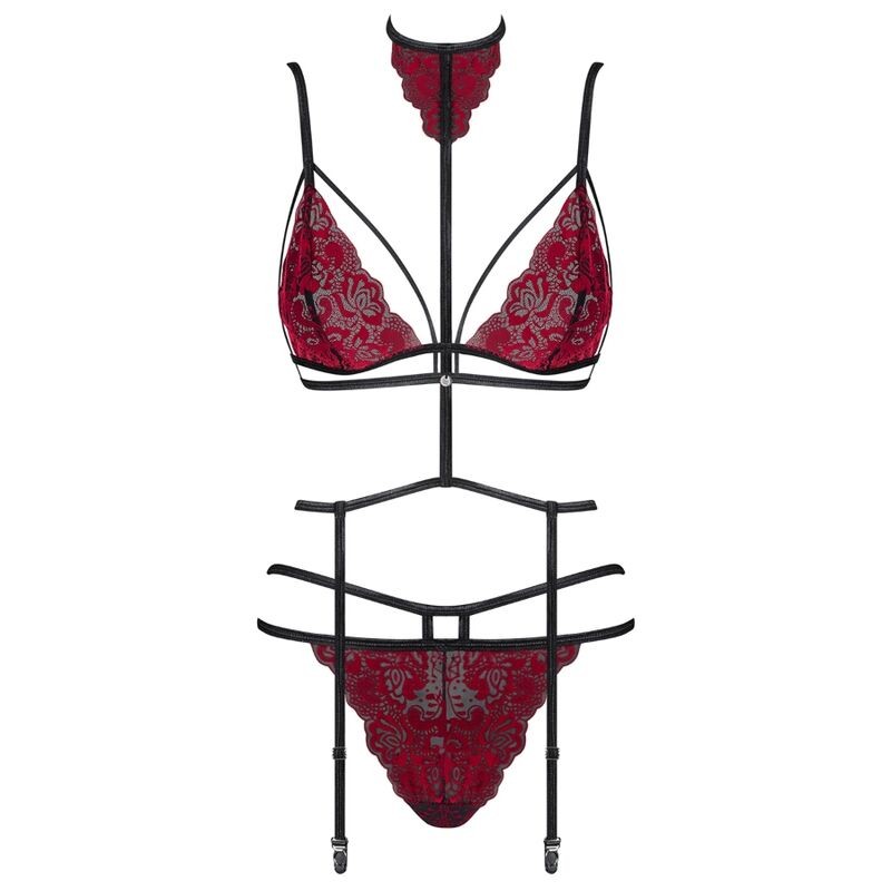 Ensemble 3 pièces Sugestina -  Rouge Obsessive